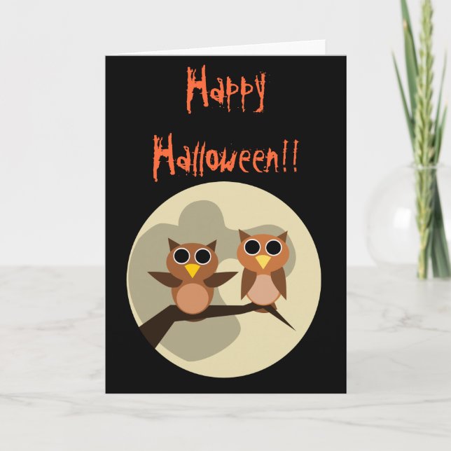 Owl Halloween Card (Front)
