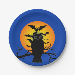Owl Halloween Paper Plates
