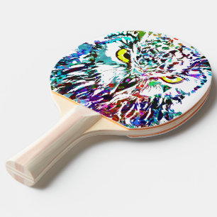 Owl Head - Bird Eyes - Owlet Ping Pong Paddle
