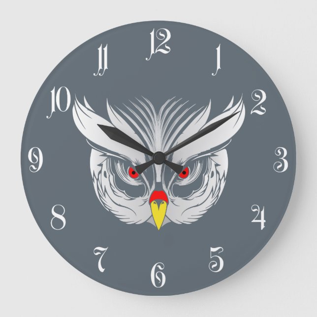 Owl head large clock (Front)