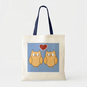 Owl heart love kid's library bag