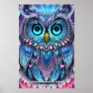 Owl Heartfelt Words: A Personalised Gift of Love Poster