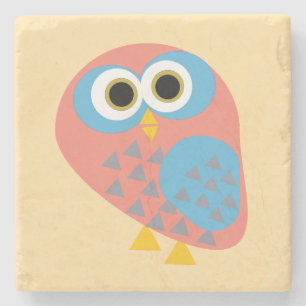 Owl hootie stone coaster