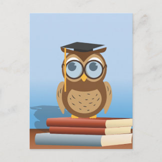 Owl illustration postcard