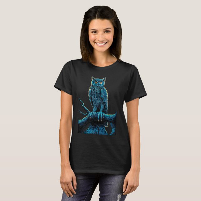 Owl Illustration T-Shirt (Front Full)