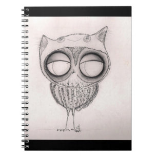 Owl in Cat-Hat -Notebook Spiral Notebook
