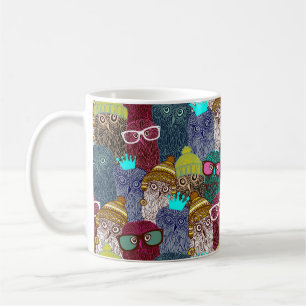 Owl in crown coffee mug