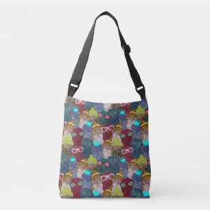 Owl in crown crossbody bag