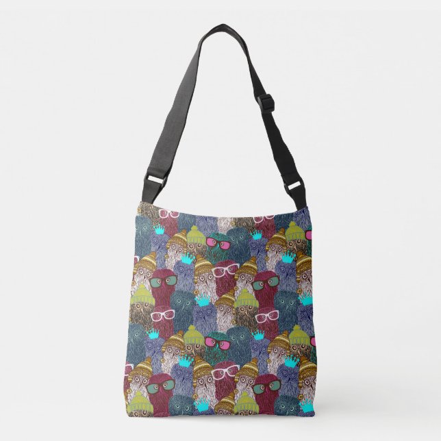 Owl in crown crossbody bag (Front)