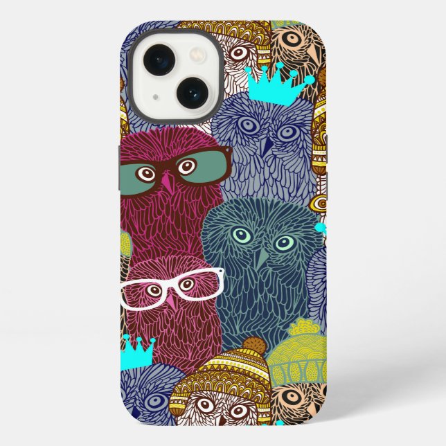 Owl in crown iPhone case (Back)