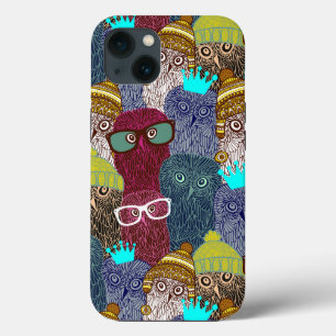 Owl in crown iPhone 13 case