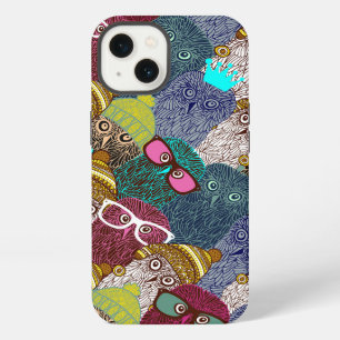 Owl in crown iPhone 13 case