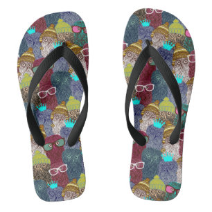 Owl in crown jandals