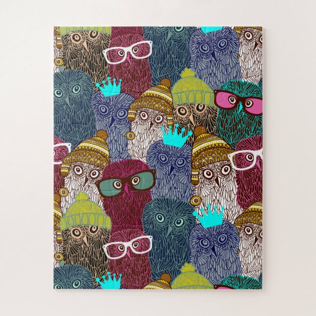 Owl in crown jigsaw puzzle (Vertical)