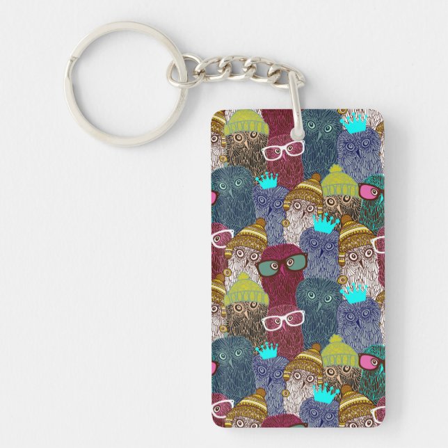 Owl in crown key ring (Front)