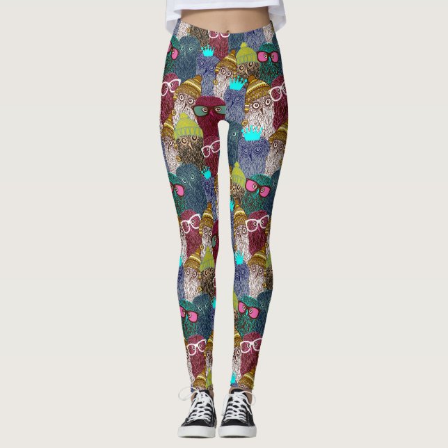 Owl in crown leggings (Front)