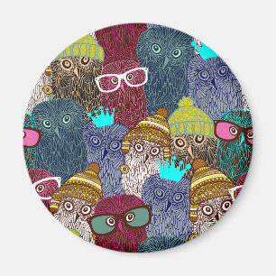 Owl in crown magnet