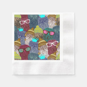 Owl in crown napkin