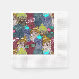Owl in crown napkin