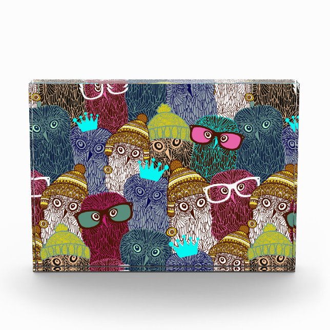 Owl in crown photo block (Front)