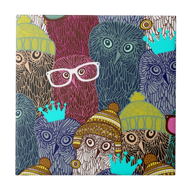 Owl in crown tile (Front)