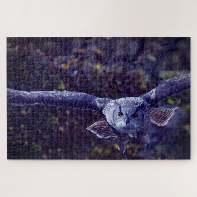 Owl in Flight Jigsaw Puzzle (Horizontal)