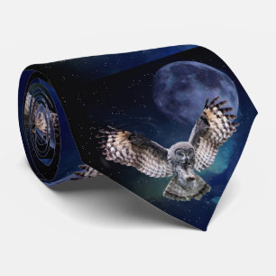 Owl in Flight Tie