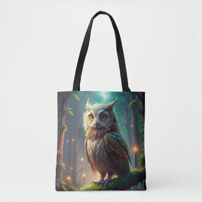 Owl in Forest Tote Bag (Front)