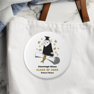 Owl in Gown Preschool / Kindergarten Graduation 7.5 Cm Round Badge
