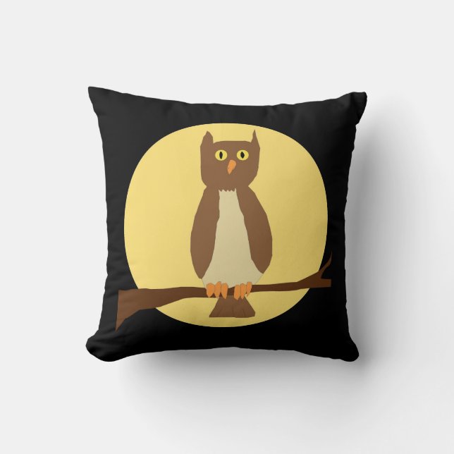 Owl in Moon pillow (Front)