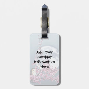 Owl in Plum Tree Luggage Tag