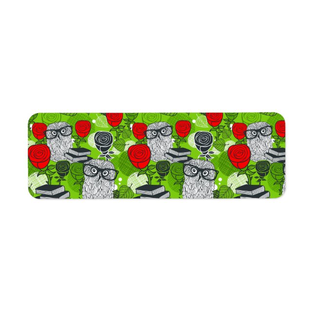 Owl in red roses (Front)
