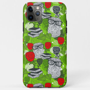 Owl in red roses Case-Mate iPhone case