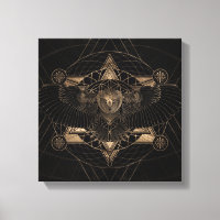 Owl in Sacred Geometry Composition