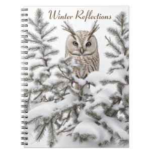 Owl in Snow Notebook