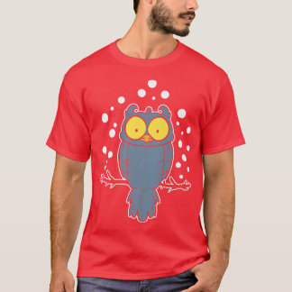 Owl in Snow Snowboarder  T-Shirt