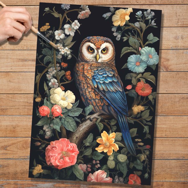 Owl in Tapestry 3 Decoupage Paper (Creator Uploaded)