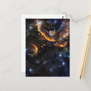 Owl in the Night Sky Postcard