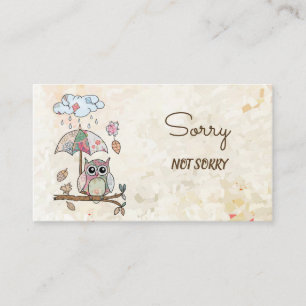 owl in the rain business card