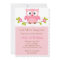 Owl Invitation - Girl 1st Birthday / Baby Shower