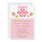 Owl Invitation - Girl 1st Birthday / Baby Shower