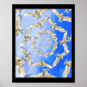 Owl Kaleidoscope Poster