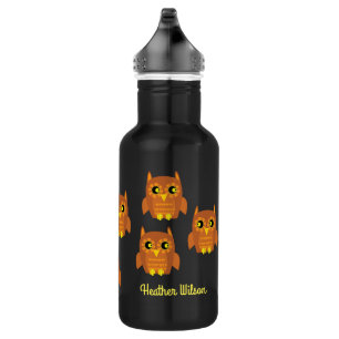 Owl Kids Bird Water Bottle with Name