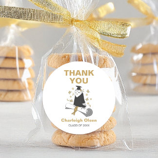 Owl Kindergarten / Preschool Graduation Thank You Classic Round Sticker