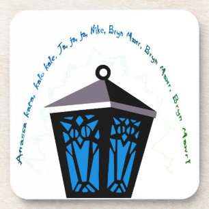 Owl Lantern Coaster - Light Blue