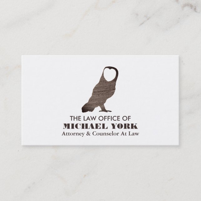 Owl Logo, Legal Professional Business Card (Front)