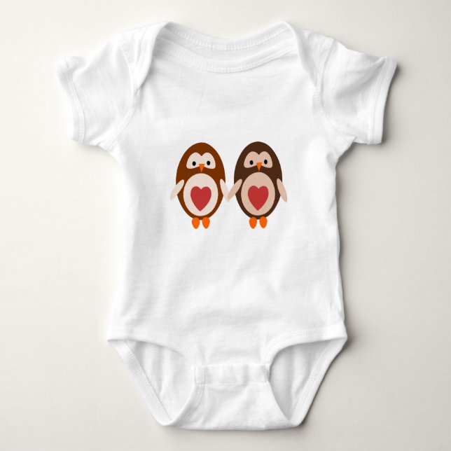 Owl Love Baby Bodysuit (Front)