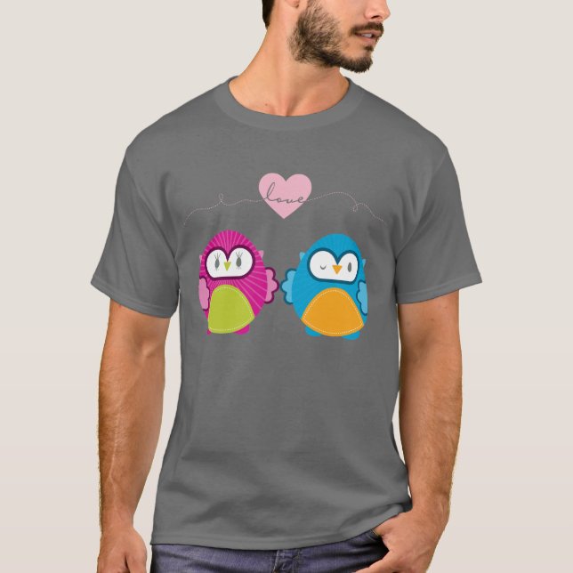 OWL LOVE :: bright girl + boy T-Shirt (Front)