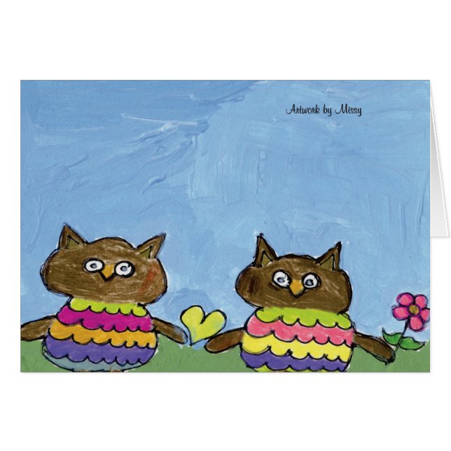 Owl Love Card (Front Horizontal)