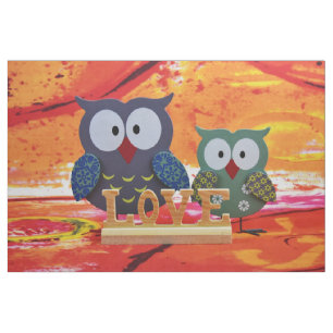 Owl love fabric